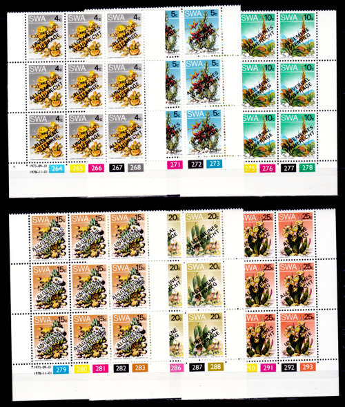 SWA 1978, 1 Nov. Universal Suffrage overprinted, set, controls, MNH, CV R 54.00 view scans