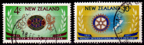 NEW ZEALAND 1971, 10 Feb. 50th Anniv Rotary, set, UH, CV +/-R 15.00 view scans