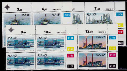 RSA 1989, 19 Oct. SA ENERGY SOURCES, set controls, MNH  CV R 40.00 view scans