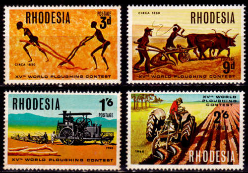 RHODESIA 1968, 26 April. 15th WORLD PLOUGHING CONTEST, set, MNH, CV R 31.00, view scans