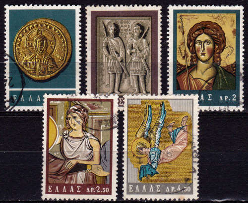 GREECE 1964, 10 June. BYZATINE ART, set, UH, CV +/-R 45.00 view scans