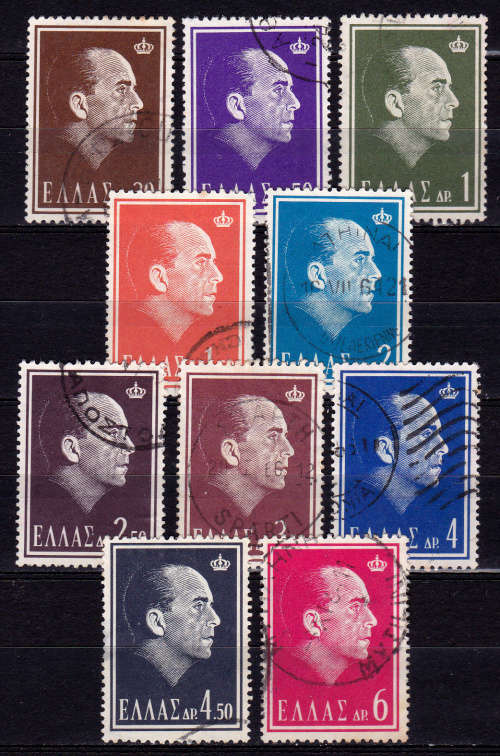 GREECE 1964, 6 May. IN MEMORIAL OF KING PAUL, set, UH, CV +/-R 65.00 view scans