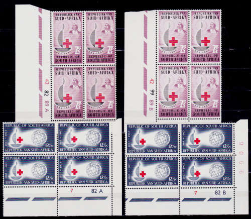 RSA 1963, 30 Aug. 100th ANNIV of RED CROSS, set controls, MH, CV R 434.00 view scans