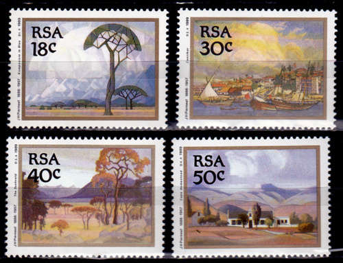 RSA 1989, 3 Aug. Paintings by Jacob Hendrik Pierneef, set, MNH, CV R 10.00 view scans
