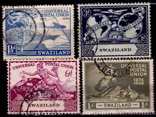 SWAZILAND 1949, 10 Oct, 75th ANNIVERSARY OF UPU, set, UH, R 215.00, view scans