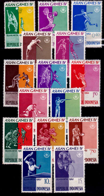 INDONESIA 1962. 4th ASIAN GAMES, set, MNH, CV +/-R 140.00 view scans