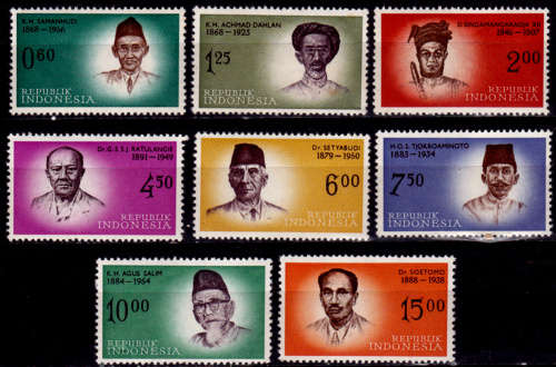 INDONESIA 1962, 5 Oct. NATIONAL HERO, set, MNH, CV +/-R 100.00 view scans