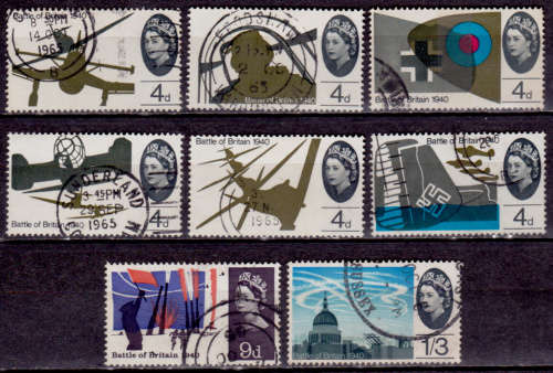 ENGLAND 1965, 13 Sept. 25th ANNIV BATTLE of BRITAIN, set, UH, CV +/-R 125.00 view scans