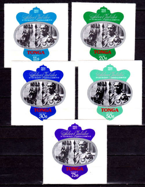 TONGA 1977, 7 Feb. 25th ANNIV REGENCY OF QEII, set, MNH, CV +/-R 380.00 view scans