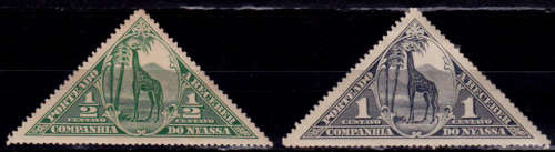 NYASSA 1924, May. GIRAFFE, set, MH, CV +/-R 90.00 view scans