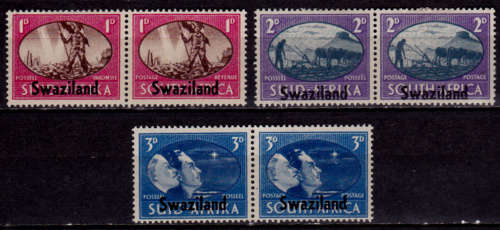 SWAZILAND 1945, 3 Dec. VICTORY set, MH, CV R 45.00 view scans