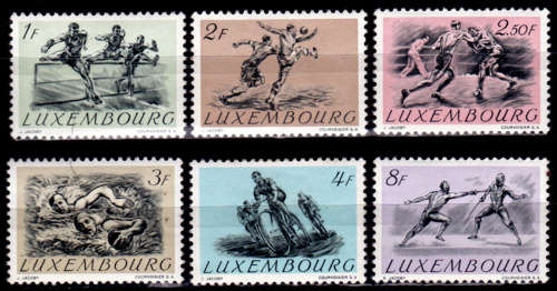 LUXEMBOURG 1952, 20 Aug. OLYMPIC GAMES FINLAND, set, MH, CV +/-R 900.00 view scans