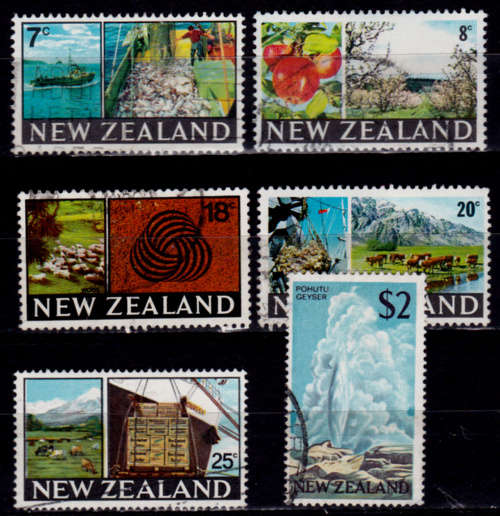 NEW ZEALAND 1968-1969. LOCAL MOTIFS - EXPORTS, set, UH, CV +/-R 470.00, view scans