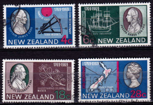 NEW ZEALAND 1969, 9 Oct. 200th ANNIV CAPTAIN COOK, set, UH, CV +/-R 160.00, view scans