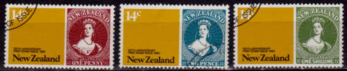 NEW ZEALAND 1980, 17 Feb. 125th ANNIV NZ STAMPS, set, CTO, CV +/-R ??, view scans