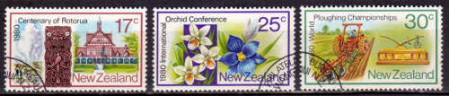 NEW ZEALAND 1980, 17 Feb. ANNIV AND EVENTS, set, CTO, CV +/-R ??, view scans