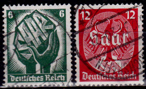 GERMAN EMPIRE 1934, 26 Aug. SAAR VOTE, set, UH, CV +/-R 10.00, view scans