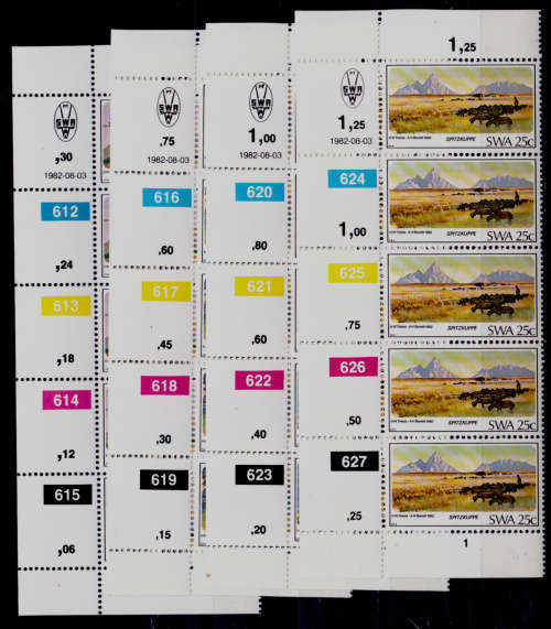 SWA 1982, 3 Aug. MOUNTAINS of SWA, set controls, MNH, CV R 50.00 view scans