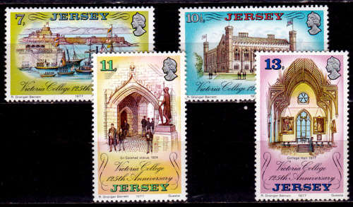 JERSEY 1977, 29 Sept. 125th ANNIV VICTORIA COLLEGE, set, MNH, CV +/-R 35.00 view scans