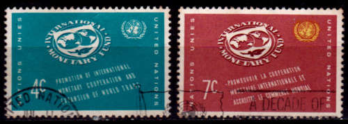 UN NEW YORK 1961, 17 April. INTL MONETARY FUND, set, UNH, CV +/-R 10.00 view scans