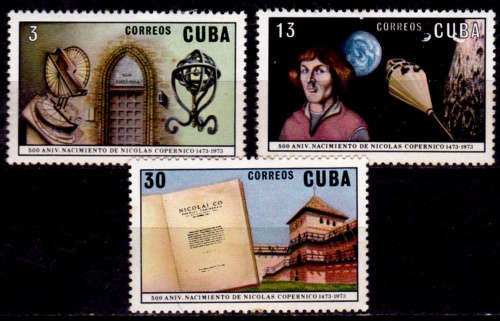 CUBA 1973, 25 May. 500th ANNIV BIRTH N COPERNICUS, set, MH, CV +/-R 60.00 view scans