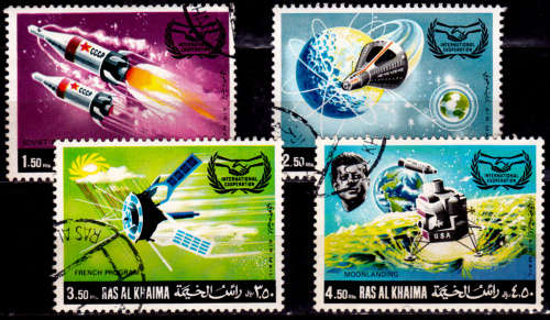 RAS AL KHAIMA 1969, 28 Aug. INTERNATIONAL COOPERATION YEAR, set, UNH, CV +/-R 95.00 view scans