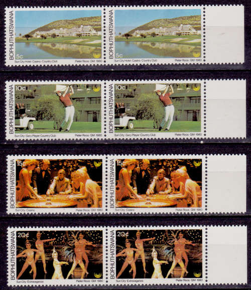 BOPHUTHATSWANA 1980, 5 Dec. TOURISM, set pairs, MNH, CV R 20.00 view scans