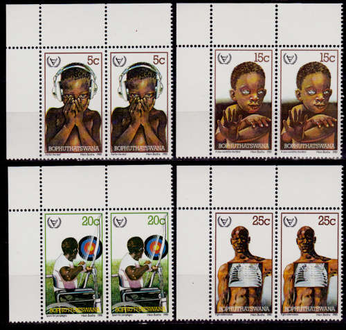 BOPHUTHATSWANA 1981, 30 Jan. INTL YEAR DISABLED, set pairs, MNH, CV R 20.00 view scans