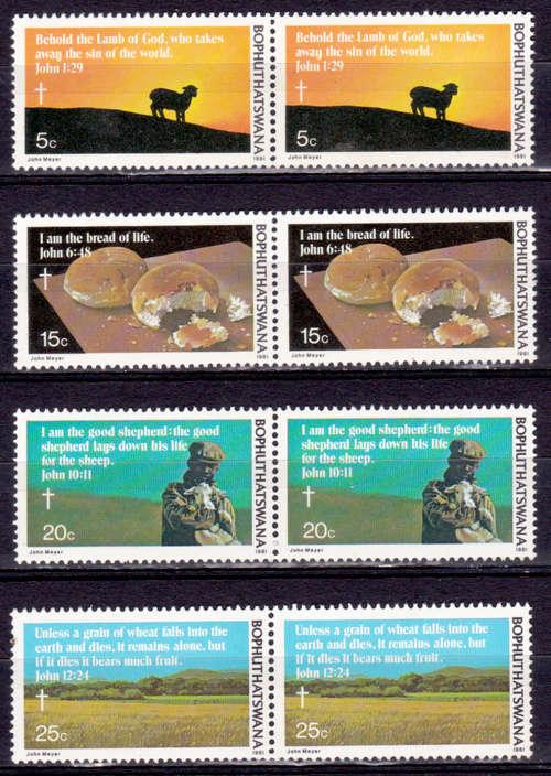 BOPHUTHATSWANA 1981, 1 April. EASTER, set pairs, MNH, CV R 20.00 view scans