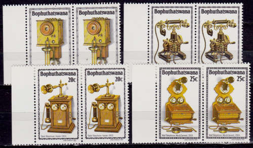 BOPHUTHATSWANA 1981, 31 July. TELEPHONE, set pairs, MNH, CV R 20.00 view scans