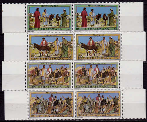 BOPHUTHATSWANA 1983, 30 March. EASTER STAMPS, set pairs, MNH, CV R 20.00 view scans