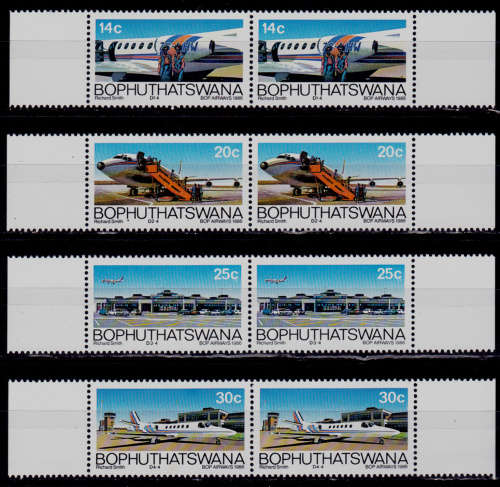BOPHUTHATSWANA 1986, 16 Oct. BOP AIRWAYS, set pairs, MNH, CV R 20.00 view scans