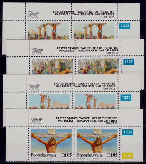 BOPHUTHATSWANA 1994, 25 March. EASTER, set pairs, MNH, CV R 102.00, view scans