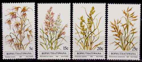 BOPHUTHATSWANA 1981, 25 Nov. GRASSES, set, MNH, CV R 10.00, view scans