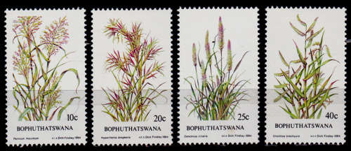 BOPHUTHATSWANA 1984, 20 Jan. GRASSES, set, MNH, CV R 10.00, view scans