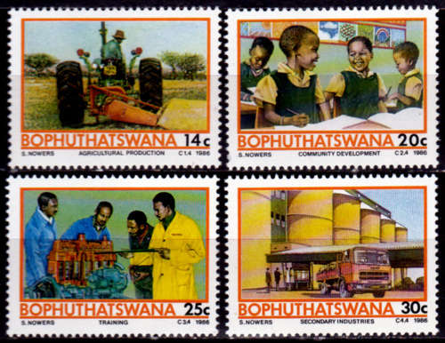 BOPHUTHATSWANA 1986, 6 Aug. TEMISANO PROJECT, set, MNH, CV R 10.00 view scans