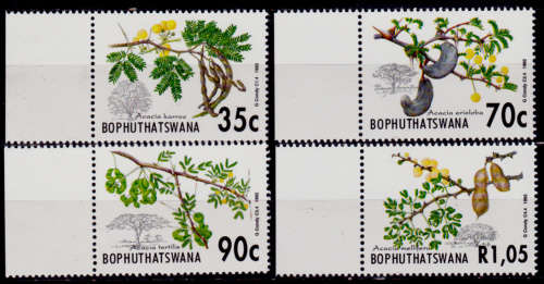 BOPHUTHATSWANA 1992, 18 June. ACACIA TREES, set, MNH, CV R 41.00, view scans