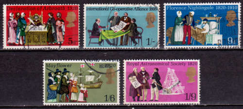 ENGLAND 1970, 1 April. ANNIVERSARIES, set, UH, CV +/-R 30.00 view scans