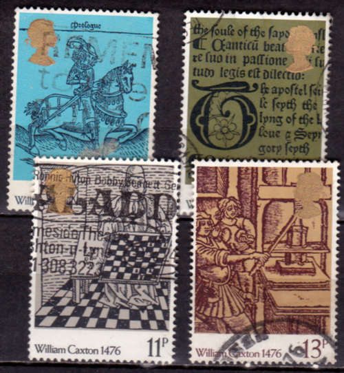 ENGLAND 1976, 29 Sept. 500th ANNIV of BOOKMAKING, set, UH, CV +/-R 30.00 view scans