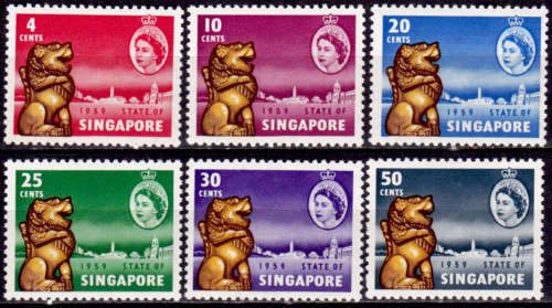 SINGAPORE 1959, 1 June. NEW CONSTITUTION, set, MNH, CV +/-R 300.00 view scans