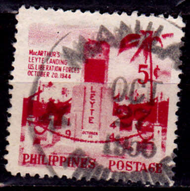 PHILIPPINES 1956, 20 Oct. LIBERATION COMMEMORATION, single, UH, CV +/-R 5.00 view scans