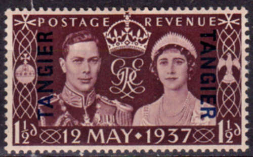 BRITISH TANGIER 1937, 12 May. CORONATION KGVI GB stamps o/p MH CV +/- R 10.00 view scans