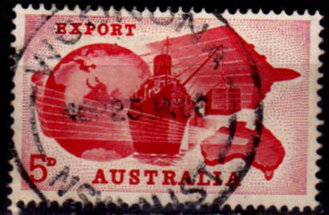 AUSTRALIA 1963, 28 Aug. EXPORT, single, UH, CV +/-R 5.00 view scans