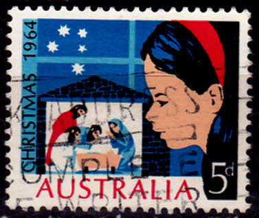 AUSTRALIA 1964, 21 Oct. CHRISTMAS, single, UH, CV +/-R 5.00 view scans