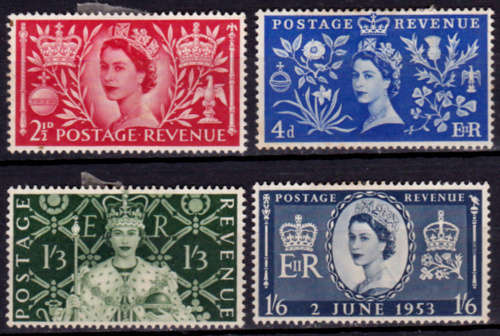 ENGLAND 1953, 3 June. CROWNING OF QEII, set, MH, CV +/-R 170.00 view scans