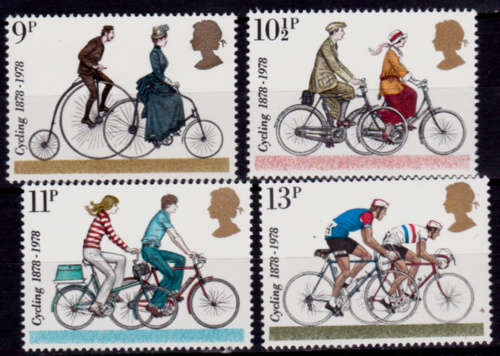 ENGLAND 1978, 2 Aug. 100th ANNIV 1st INTL CYCLING ORG, set, MNH, CV +/-R 30.00 view scans