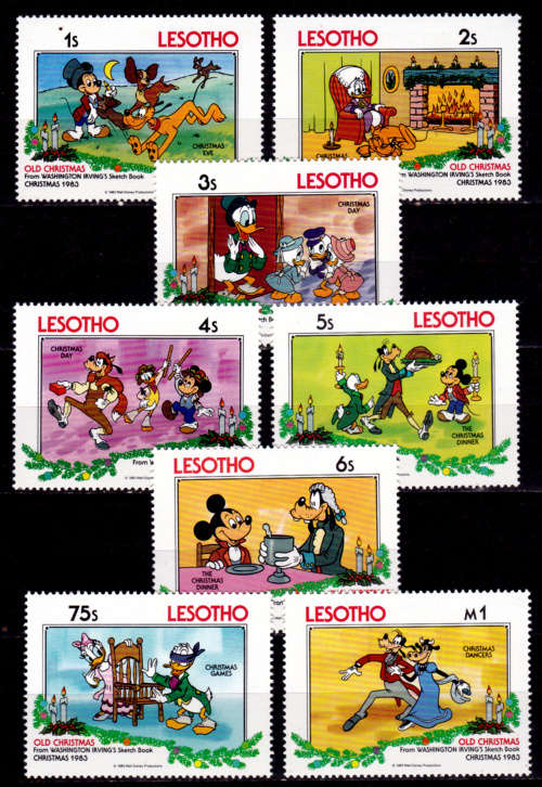 LESOTHO 1983, Dec. CHRISTMAS - WALT DISNEY, set, MNH, CV +/-R 130.00 view scans