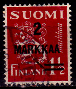 FINLAND 1937, 26 Feb. OVERPRINT, single, UH, CV+/- R 20.00 view scans