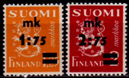 FINLAND 1940, 16 June. Overprint, set, MNH, CV+/- R 135.00 view scans