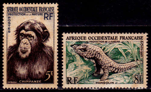 FRENCH WEST AFRICA 1955, 2 May. NATURE CONSERVATION, set, MNH CV +/-R 55.00 view scans